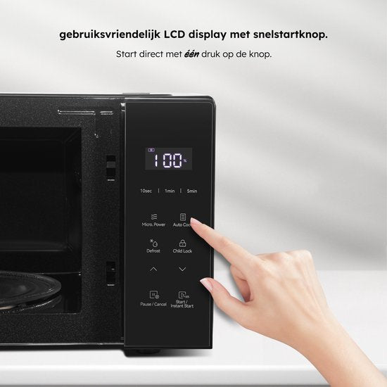Saaf Magnetron - 20L - Touchscreen - 8 Programma's - Ontdooi Functie - Microgolfoven - Microwave - 700W - Zwart - Saaf