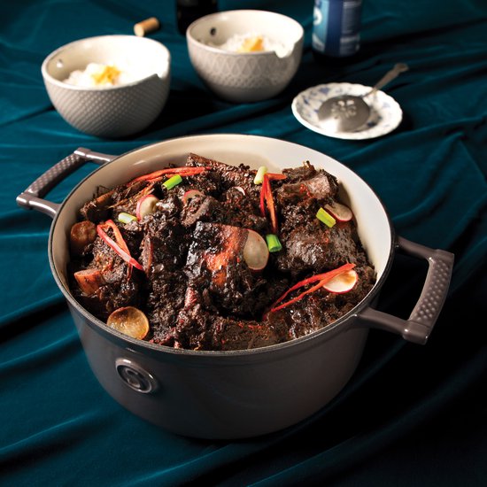 Saveur Voyage Braadpan Ø25 cm – Ovaal Gietijzer – PFAS-vrij – Geschikt voor Inductie & Oven – Grijs – Voor Stoven & Slowcooking