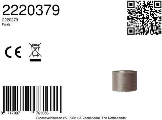 Light & Living - kap - Palata - bruin - textiel - Ø 20cm - E27 - 2220379