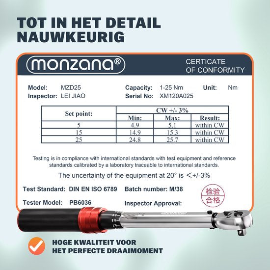 Monzana Momentsleutel – 18 Delige Set Verlengstuk Opbergcase – CVStaal