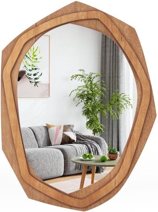 Coast Decoratieve Spiegel - Hout - 6kg - 89,5x66cm