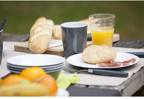 Bo-Camp - Servies - Two-tone - 16 Stuks - Grijs