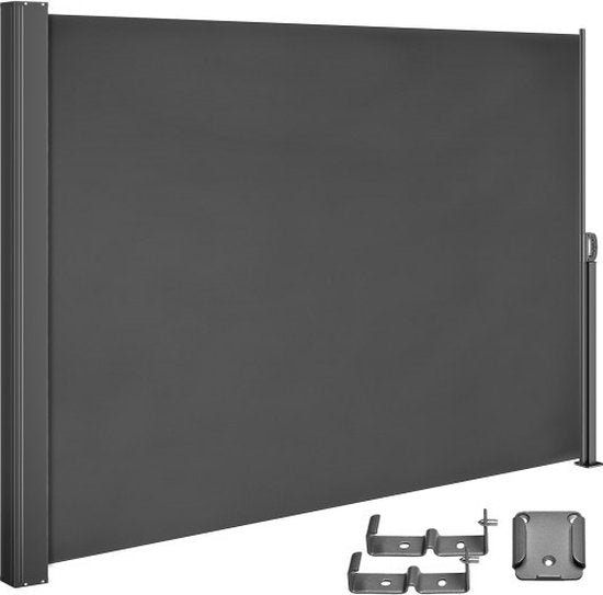 Casaria Windscherm Nosara - 180x300cm Uitschuifbaar - Antraciet