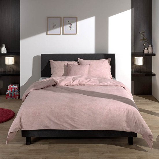 ZoHome Lino Dekbedovertrek - Eenpersoons - 140x200/220 cm - Shell Nude