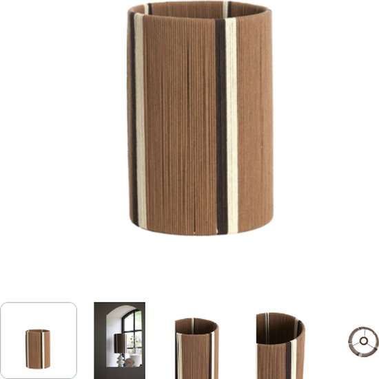 Light & Living Lampenkap Medan - Donkerbruin - Ø20cm - Modern
