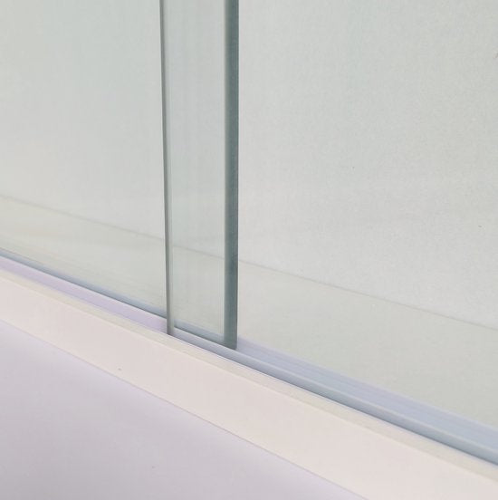 Vitrinekastje staande/hangende wandvitrine - glasplanken 50 cm breed x 4.5 diep - schuifdeuren