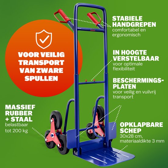EazyLife Transportsysteem - Trappensteekwagen - Traploper - Tot 200kg