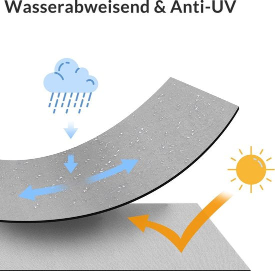 Casaria Hollywood Schommel – 2 Zits Weerbestendig/200kg – Lichtgrijs