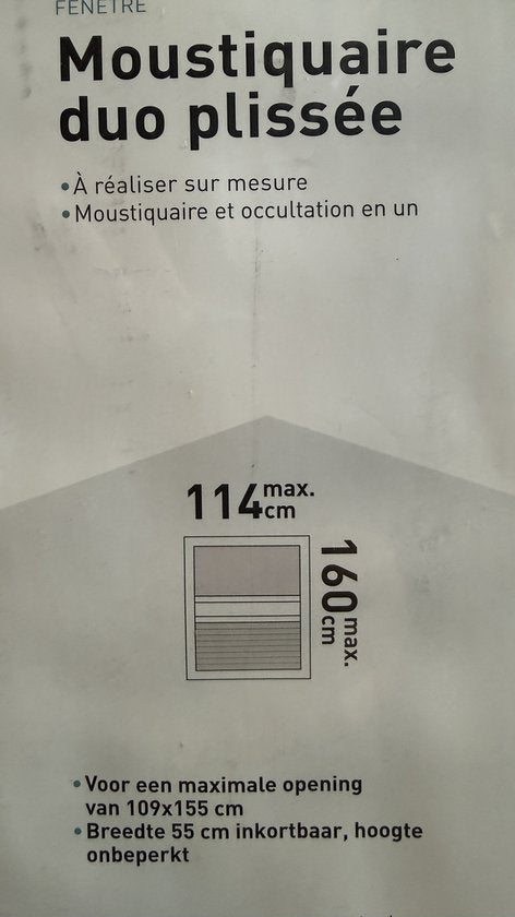 Livn Duoplisse Raamhor Plus 114x160cm Wit - Hor en verduistering in één voor dakramen - Eenvoudig op maat te maken - Voor een maximale opening van 109x155 cm