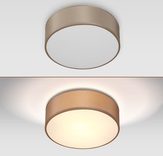 Monzana Plafondlamp - 40W Rond 30cm Fitting E27 - Taupe
