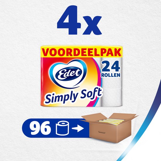 Edet Simply Soft Toiletpapier - 96 rollen - Voordeelverpakking