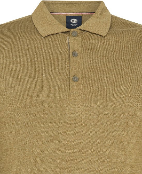 PETROL INDUSTRIES - Heren Gebreide Polo - Maat XL - Tan