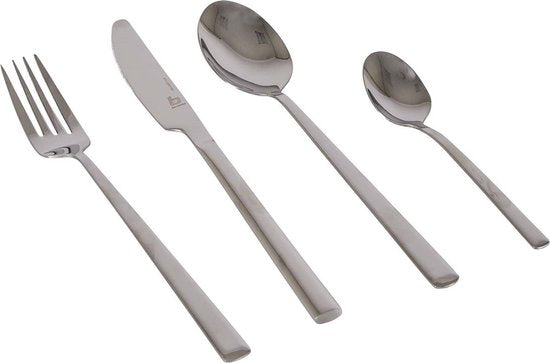 Bo-Camp - Bestekset - RVS - 16-Delig - 4 Personen - Zilver