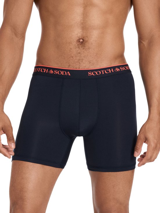 Scotch & Soda Active Stretch Boxer Briefs 3-Pack - Navy Lichtblauw Zwart - Maat L - 4-Way Stretch Sneldrogend