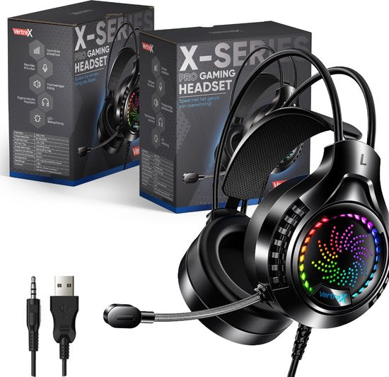 VERTREX Gaming Headset met Microfoon - PC, PS5, PS4, Xbox, Nintendo Switch - 7.1 Surround Sound
