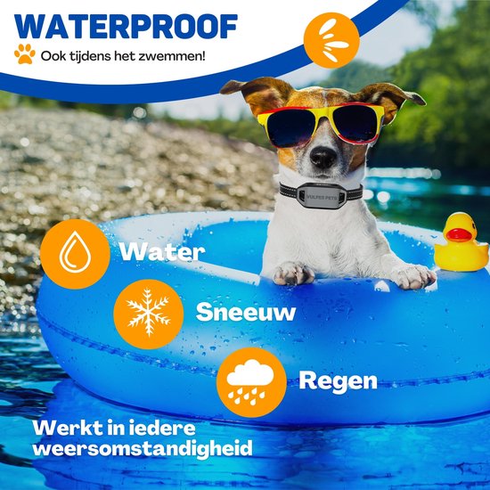 Vulpes Goods® Anti Blafband MAX - Opvoedingshalsband Zonder Schok - Anti Blaf Apparaat voor Kleine & Grote Honden - Waterdicht - Oplaadbaar - Vibratie en Audio - 3 Extra Halsbanden