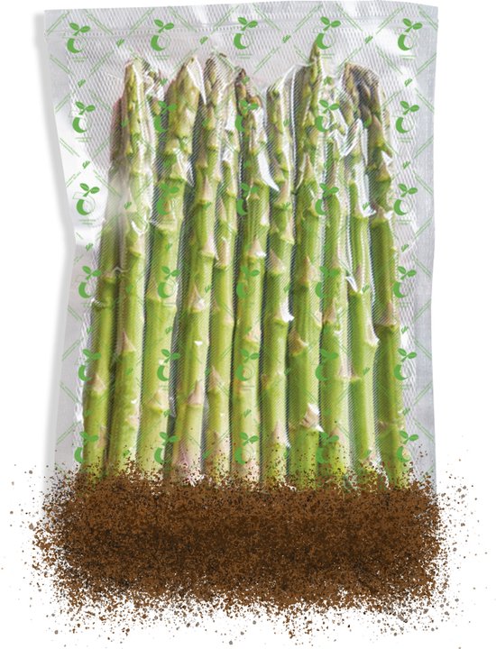 Solis – Eco Vacuümrollen – 2 Stuks – 30 x 600 cm – Voorzien Van Composteerbaar Materiaal En Aromabescherming En Herbruikbaar Design – Voor Voedselbewaring En Sous-Vide – Transparant Bioplastic