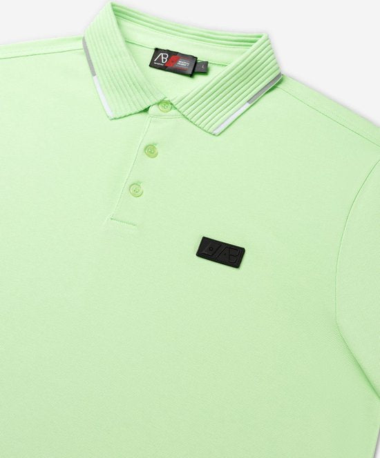AB Lifestyle - Driekleurig Poloshirt | Pastel Groen - Heren - Maat: XS