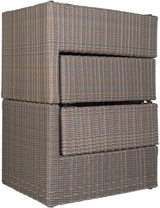 Rossi Lounge Set - Lounge set in cubo-grijs met zwarte kussens