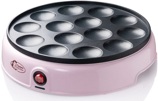 Bestron Poffertjespan - APFM700SDP - 800W - Poffertjesmaker - Electrisch - Roze - 5 jaar garantie