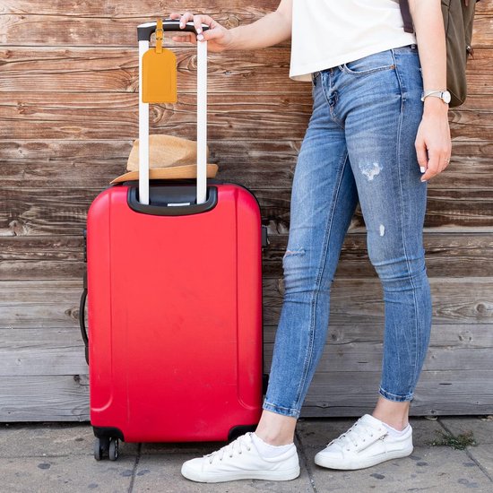 Travelhawk Kofferlabels - PU Leather Bagagelabel - 6 stuks Kofferlabel - Reisaccessoire - Naamlabel - Meerdere Kleuren