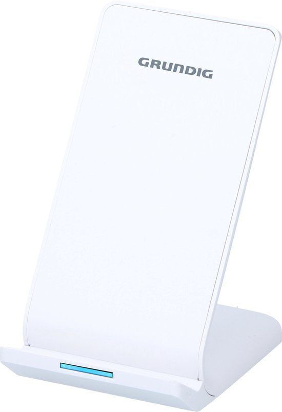 Grundig Draadloze Telefoonoplader - Oplaadstation - voor Smartphone - Slank Design - Wit