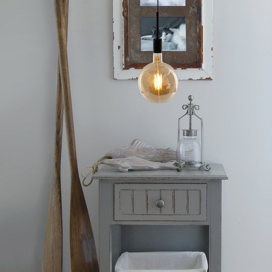 Hanglamp Minimalics 2701ZW Zwart - Verstelbaar in hoogte (42-170 cm) - Kunststof, Metaal - Mexlite