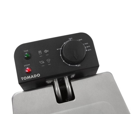 Tomado TDF3001S - Frituurpan - 3 liter inhoud - 2200 Watt - Koude zone friteuse - RVS