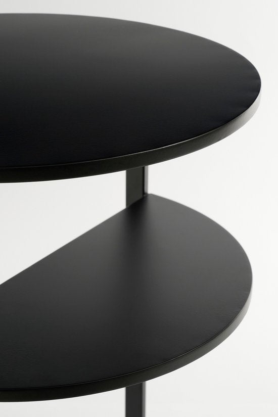 Mica Decorations Noah Bijzettafel - H58 x Ø45 cm - Metaal - Zwart