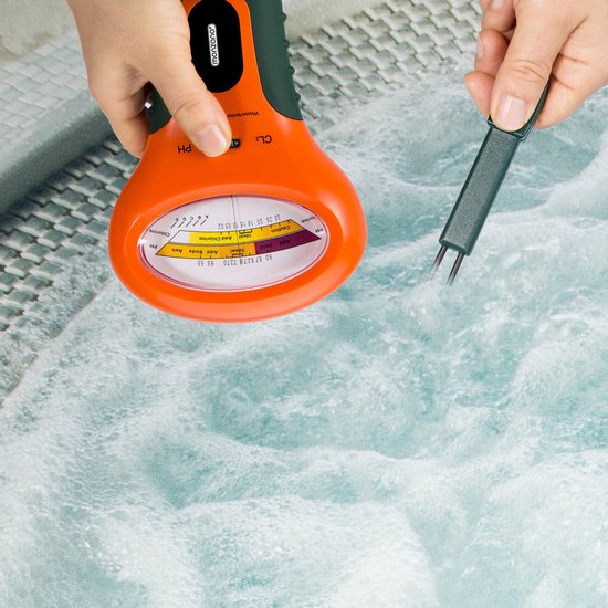Monzana Watertester Primeur - PH en Chloor 18x12x5cm - Oranje