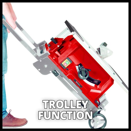 Einhell Elektrische Zaagtafel TE-TS 250 UF - 2000 W - Ø250 mm - Inklapbaar onderstel met trolleyfunctie - Incl. 48 tands zaagblad
