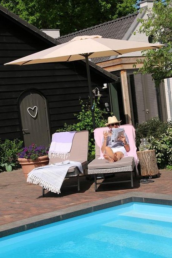 PimXL Luxe Parasol - Ø300cm - Ecru