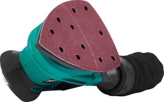 VONROC accu multischuurmachine – VPower 20V – Zonder accu & lader – Incl. stofzak en 6 schuurvellen