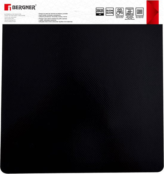 Bergner - Inductieplaat beschermer - Vierkant - 25 x 25cm - Siliconen