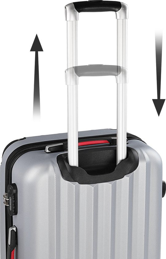 Monzana Baseline Koffer - Hardcase Trolley Cijferslot Wielen - Zwart
