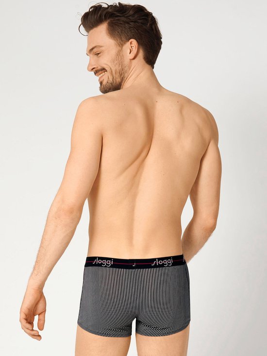 Sloggi Start Hipster heren slips 2-pack – zwart & zwart/wit gestreept – maat 2XL