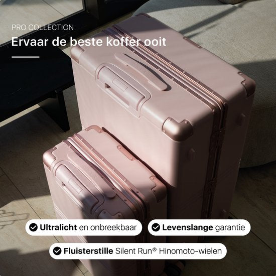 ONYX Hybrid Pro Handbagage Koffer 35 Liter - Gerecycled Polycarbonaat en Ritsloos Design - Reiskoffer met TSA slot en Spinner wielen - Lichtgewicht Trolley - Candy Pink