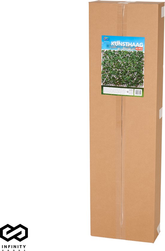 Infinity Goods Kunsthaag – Uitschuifbaar – 180 x 90 cm – Kunstklimop – Kunstplanten Voor Buiten En Binnen – Namaak Plant – Kunst Klimop – Uittrekbaar – Tuinscherm – Balkonscherm