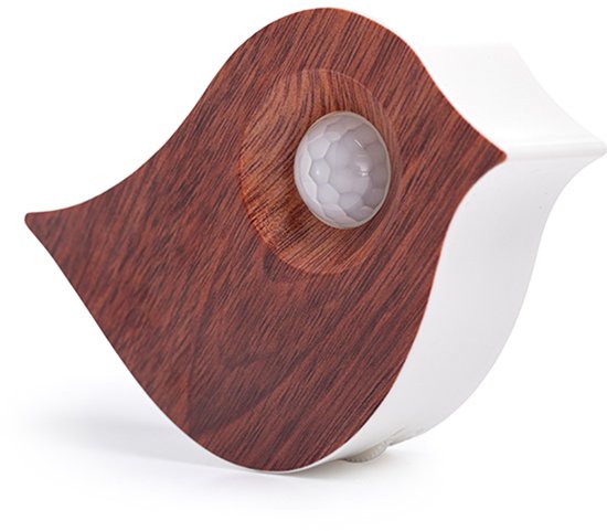 Nexxt Vogelgeluiden Vogel met Sensor voor op Toilet - Aanpasbaar Volume - WC - Bewegingsmelder - 10,2 x 3,5 x 8,6 cm - 90 g - Kastje - Bird Box - Donker Bruin