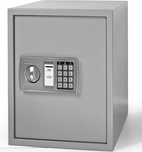 Deuba Kluis - Electronisch Dubbele Pennen Led 35x40x40cm 56l - Zilver