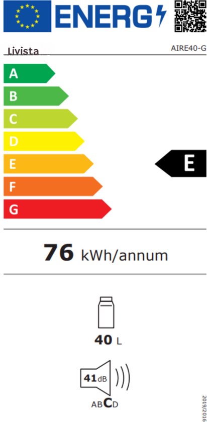Livista Mini Koelkast - Thermo-elektrisch - 42 Liter - glazen deur - Zwart