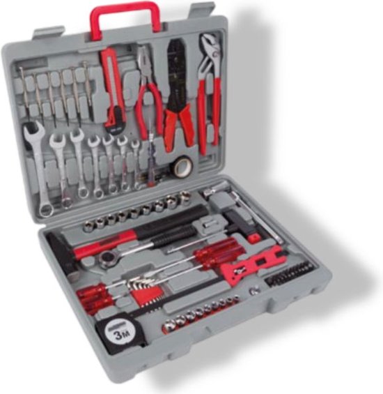 Toolland Gevulde gereedschapsset in koffer, 555-delig, inclusief praktische opbergkoffer, met uitgebreid assortiment en accessoires