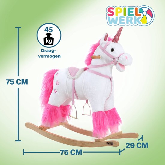 Deuba - Hobbelfiguur -Eenhoorn - Stijgbeugel - Veiligheidsgordel