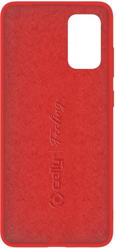 Celly Feeling Samsung S20 hoes- Siliconen buitenkant met antikras binnenkant - Rood