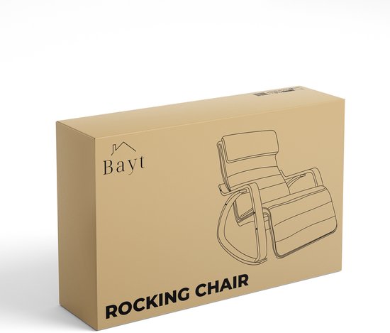 Bayt Schommelstoel - Fauteuil - Schommelstoel Babykamer - Relaxstoel - Wit
