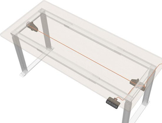 Bureau zit sta elektrisch hoogte verstelbaar - game bureau - gaming bureau - computertafel - game desk - ergonomische werkplek - 130 kg belastbaar - 160 x 75 cm