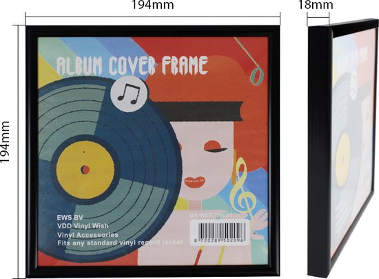 Lp vinyl platen wissellijst voor 7 inch singles - inlijsten lp vinyl elpee single platen 7 inch