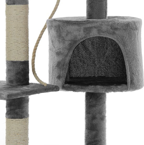 Cadoca Kattenboom met 3 kijkzones, 1 grot, 2 speelballen en touw.