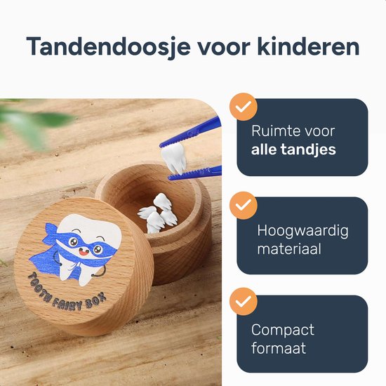 Alyze Tandendoosje - Jongens - Meisjes - Melktanden bewaardoosje - Logboek - Geboorte