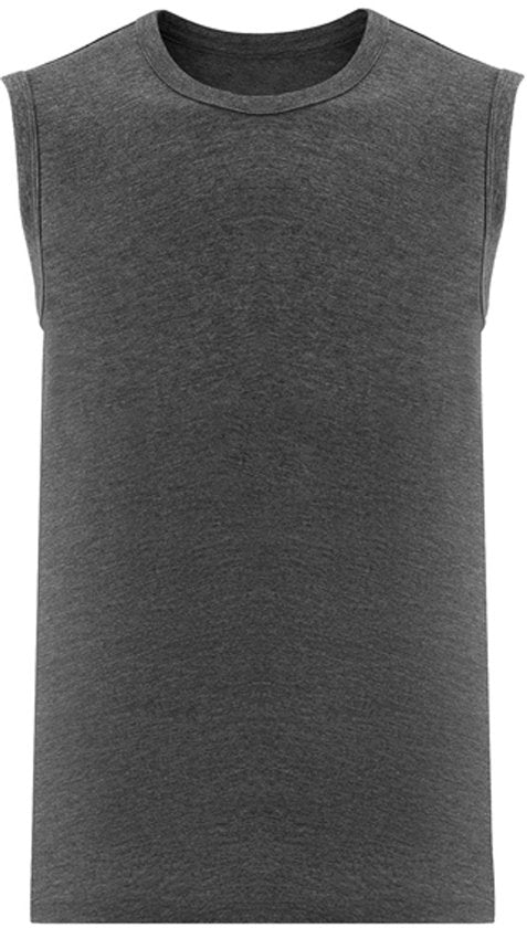 Milanoro - Mouwloze T-shirts voor hete zomerdagen - Donkergrijs - XXL